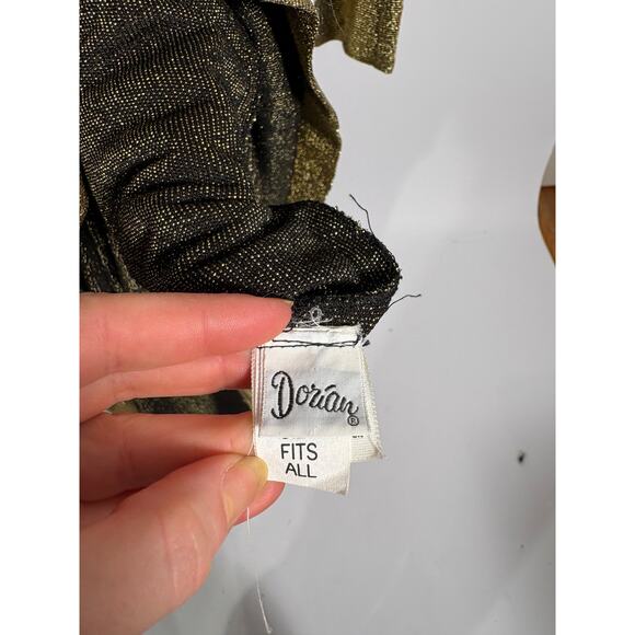 1970s Halston Metallic Gold Lurex Caftan Dress - Picture 6 of 9